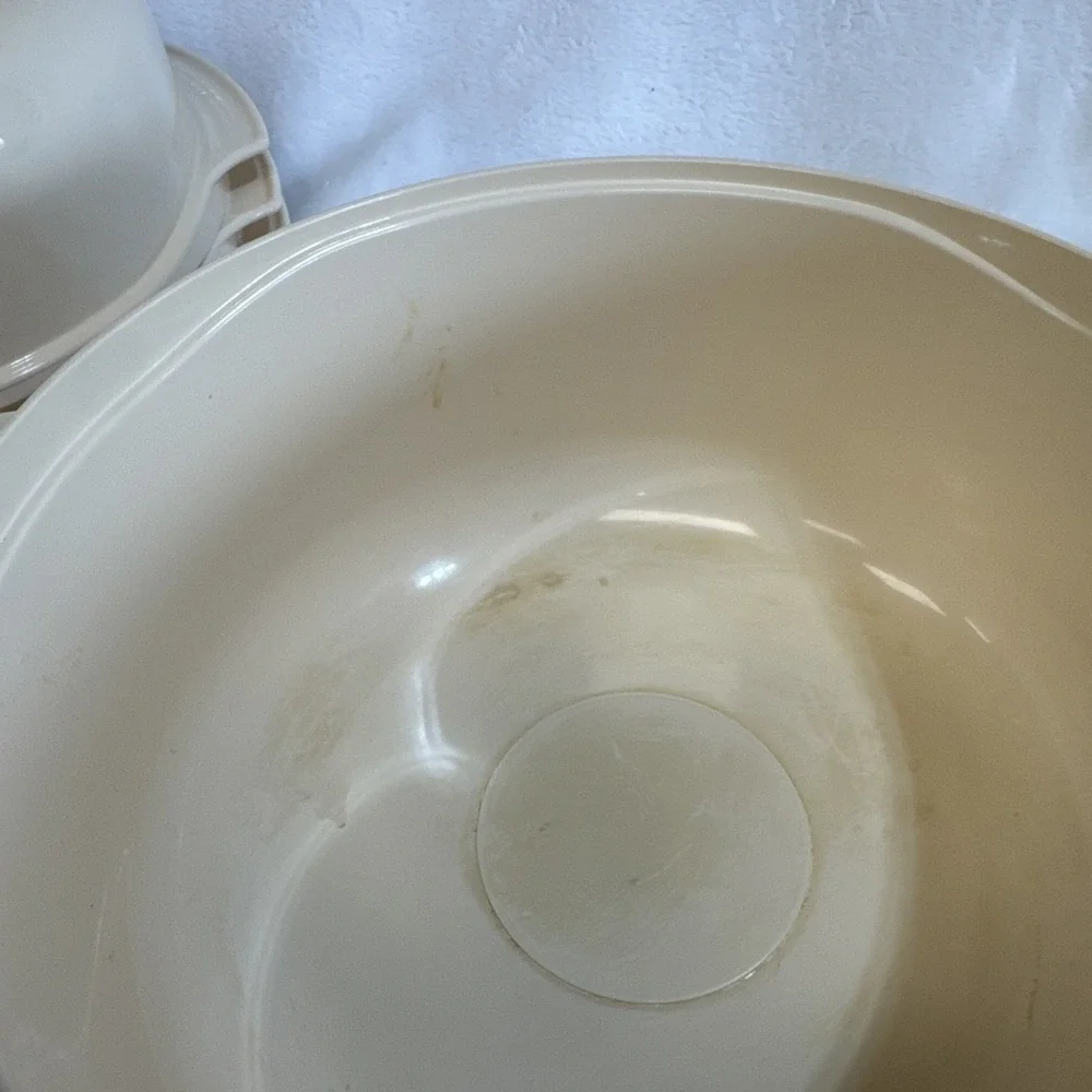 Tupperware Microsteamer Stack Cooker Set Almond 5 Piece Microwave